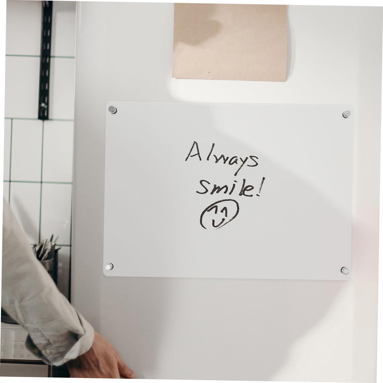 Magnetische Kühlschranktafel aus Acryl, Abwischbares Whiteboard