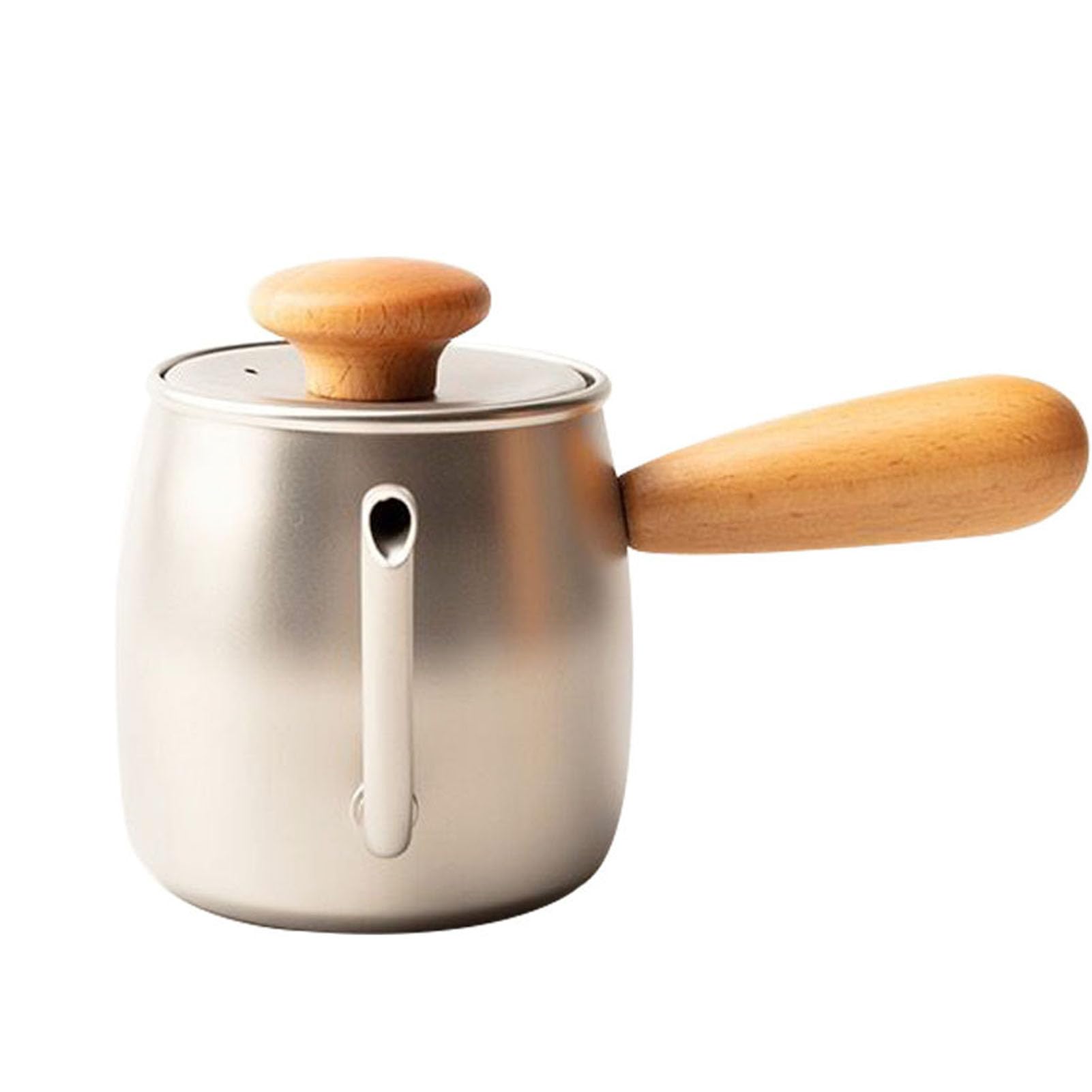 KUIDAMOS Bollitore a Collo di Cigno in Acciaio Inossidabile da 350 Ml con Coperchio per caffè Americano, Design Europeo, Materiale 304 (#3)