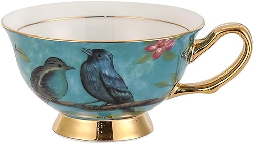 Miniatura 2 de Taza de café de porcelana británica con platillo y cuchara para tazas americanas con platillo, juego de tazas y platillos de porcelana, juego de 3