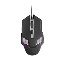 Mars Gaming MM024, Mouse Gaming RGB, Sensore Ottico 4000 DPI, Switch Meccanici Huano, RGB Flow, Regolazione On-the-fly 1200, 2400 ,  3200, 4000 DPI, Compatibilità Multipiattaforma, Nero