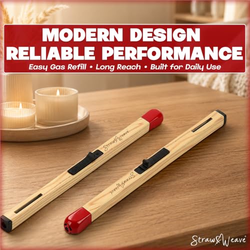 Image of Match Stick Shaped Butane Lighter with Long Handle, Pack of 1 | Multipurpose Use Gas Burner, Kitchen & Candle Use, Outdoor Compatible, Refillable Design