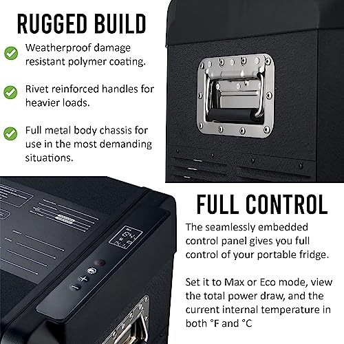 Image of Explorer Bear 12 Volt Refrigerator 12V Car Fridge 12 /24V DC 110-240V AC Portable Freezer Compressor Cooler 0℉-50℉ 3-Year Warranty for Truck Van RV SUV Boat Trailer Travel Road Trips Camping