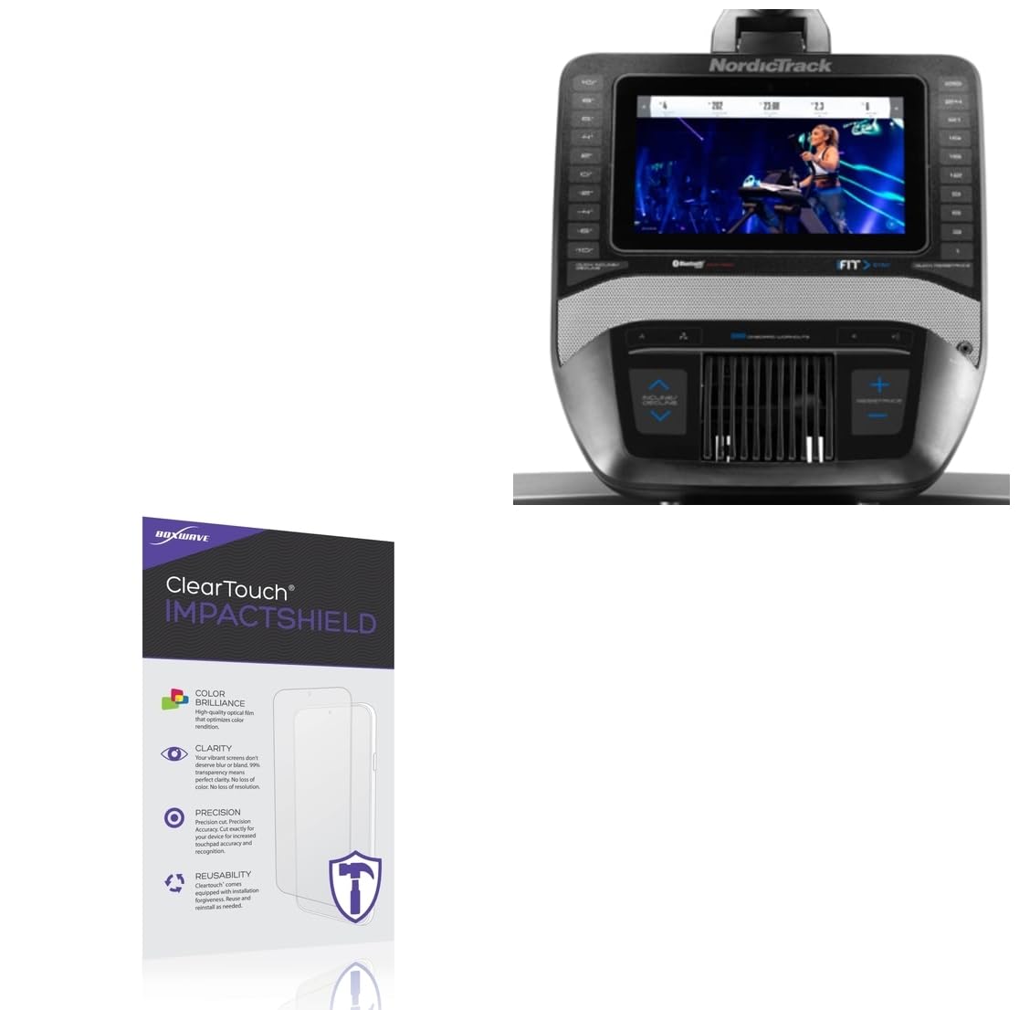 BoxWave Screen Protector Compatible with NordicTrack FreeStride Trainer FS9i - ClearTouch ImpactShield (2-Pack), Impenetrable Screen Protector Flexible Film