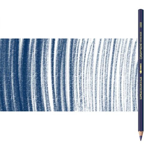 Lápiz acuarelable Caran d'Ache color azul índigo miniatura 2
