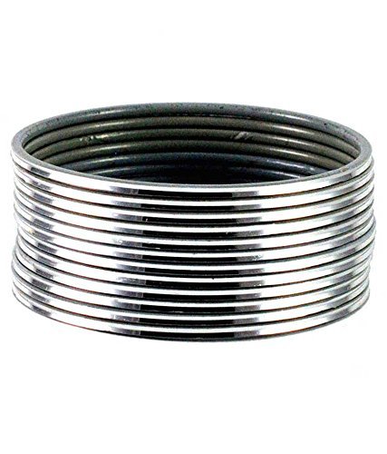 Generic Oneness Oxidised Plain Nikle Silver Plated Bangles Set for Women and Girls - (Set of 12 Bangles)_Nickle Silver_2.6 (B08H24SB5N) Amazon Price History, Amazon Price Tracker