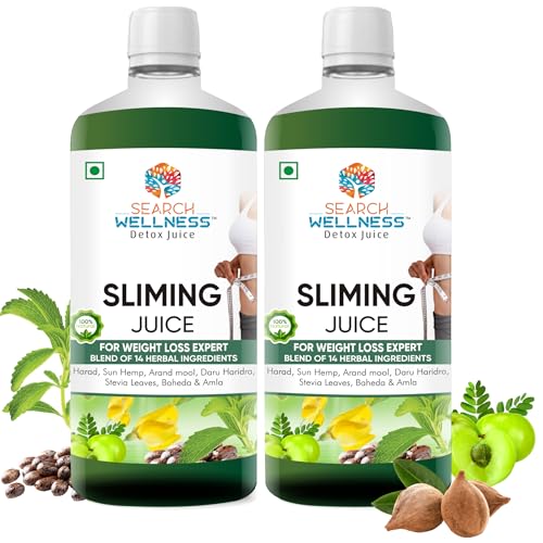 Image of Slimimg Healthy Juice -500 ML (Pack's 2) | Aid Metabolism & Digestion For Women & Men | Slim Fit Weight Cut Down Detox Amla Ayurvedic Juice | Non GMO & BPA Free | Sugar Free