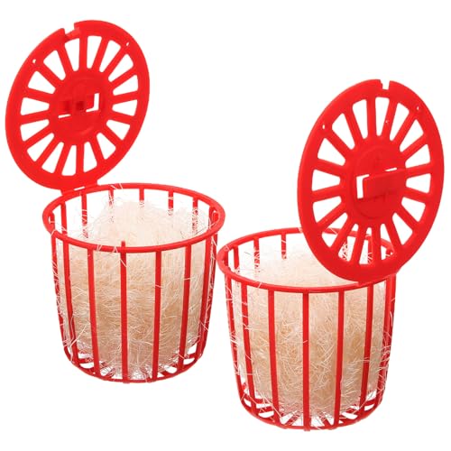 ABOOFAN Caja Nido para Periquitos y Cuenco de Nido para Incubación, Soporte para Jaula y Lecho para Cría de Aves en Espacios Cerrados