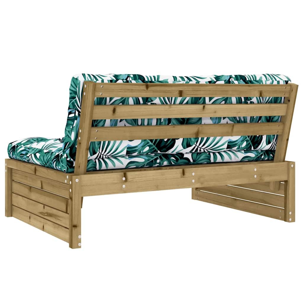 vidaXL Sofá Central Madera de Pino impregnada 120x80 cm, sofá intermedio, sofá de Exterior, sofá de Patio, sofá de jardín, sofá Modular