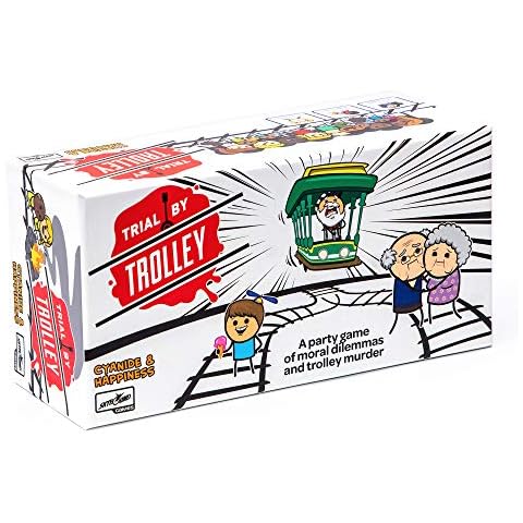 Skybound Trial by Trolley: an Adult Card Game of Moral Dilemmas and Murder | Party Game Games and Cyanide and Happiness | 3-13 Players, Ages 14 and Up Cover