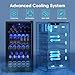 Tehanld Beverage Fridge, 130 Can Mini Fridge With Glass Door, Beverage Cooler Refrigerator, Wine Drink Beer Cooler, Adjustable Shelves & Digital Temperature Display