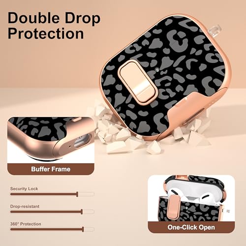 Image of for Apple AirPods Pro 3 Case 2025 with Safety Lock & Foldable Phone Stand | Double Drop Protection,Two-Piece Design, Airpod Pro 3 Case with Keychain & Cleaner Kit, Support Wireless Charging, Grey