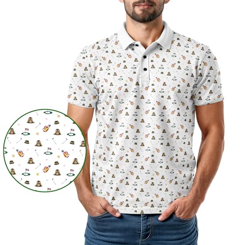 Polo divertido para hombre – Camisa de golf con tecnología de secado rápido y estiramiento, con diseño temático divertido para torneos miniatura 2