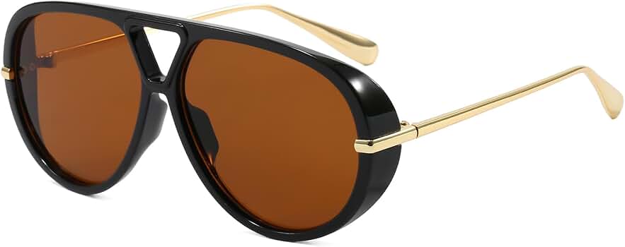 Oversized XL Aviator Sunglasses - Flat Cut Lens, Mirror, Rimless, UV400 Protection 11 thumbnail image