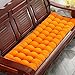 jHuanic Cojín grueso para silla de jardín, cojín de repuesto largo con lazos, para vacaciones, relajante, patio, exterior, interior (naranja, 48 x 120 cm)