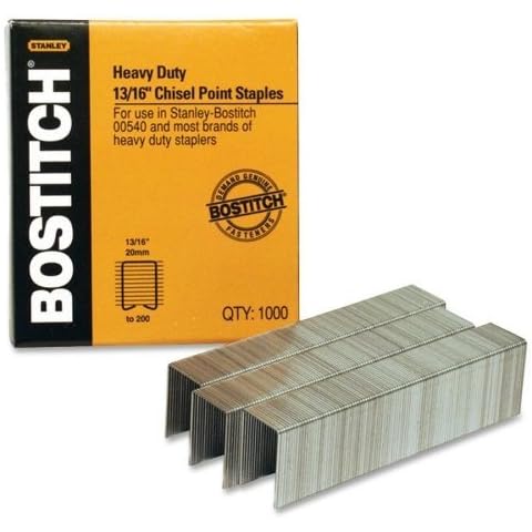 Bostitch Heavy Duty Staples, 1000/Box Cover