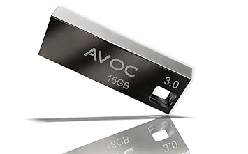 AVOC Flash F02 16GB USB 3.0 Pen Drive, High-Speed Metal USB Flash Drive, Durable Metal Body, Compatible with Laptop, Desktop, Audio Player, Plug & Play Data Storage