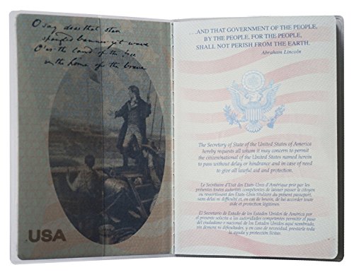 Set of 4 Heavy Duty Clear Vinyl Plastic Passport Cover Holder Travel Made in USA3