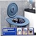 Pesoncarl Bucket Toilet Seat with Lid, 250kg Load Waterproof PVC Camping Toilet Seat with Fixed Slots, Portable Lid for Long Trips Hiking Camping Indoor Outdoor