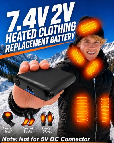 Image of 2 PCS 3000 mAh Battery Pack for Heated Gloves Socks Slippers Hat Scarves
