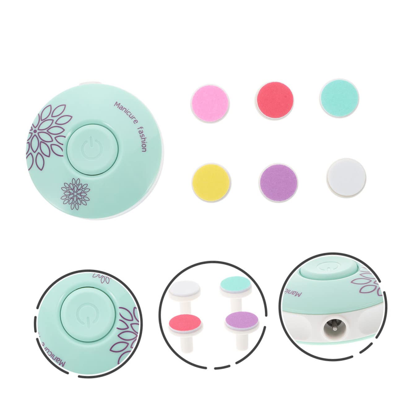 Abaodam Juego De 3 Limas Eléctricas Para Uñas Herramientas De Manicura Y Pedicura Para Bebés Pulidor De Uñas Para Adultos Y Cortaúñas Eléctrico Para Bebés.