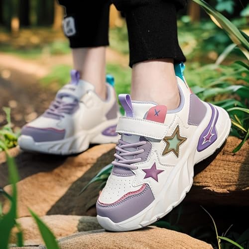 IWIHMIV Kids Sneakers for Boys Girls Running Tennis Shoes Outdoor Non Slip Lightweight Breathable Sport Athletic Shoes3