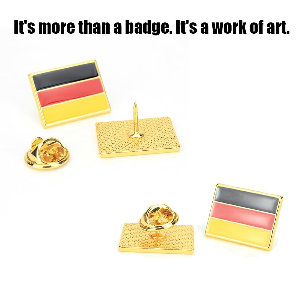 4 szt. flaga Niemiec przypinka przypinka flaga mała flagi przypinki przypinki Germany Badges, Srebro szterlingowe
