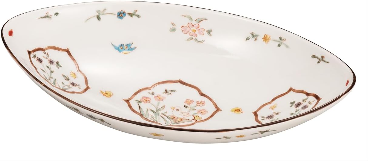 ナカマル『九谷焼』8.5号鉢･草花 K9-304