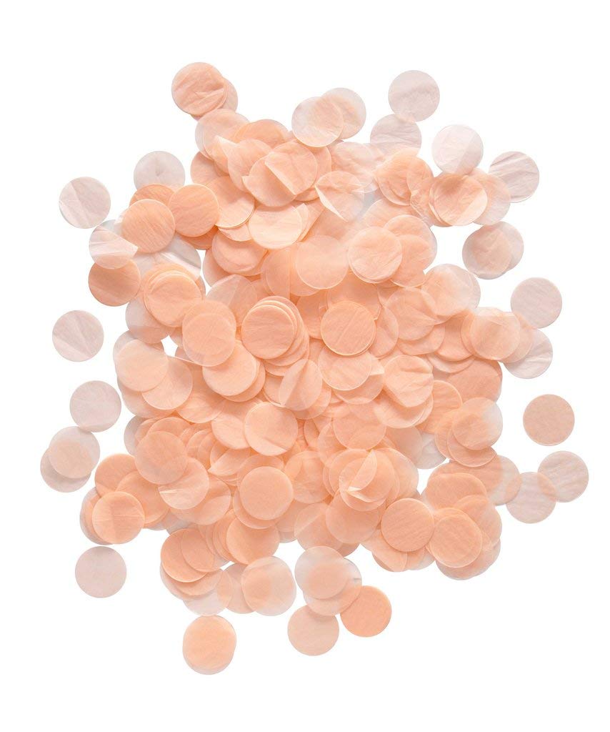 The Party Popper Round Confetti Pack, 2.5 cm Size, Peach