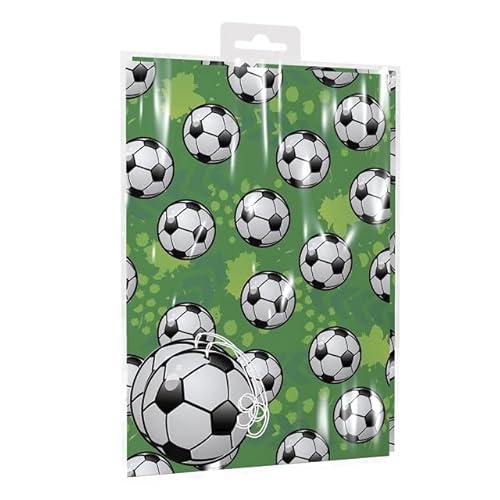 The Home Fusion Company Geschenkpapier und Geschenkanhänger, Fußbälle, 2 Bögen Cover