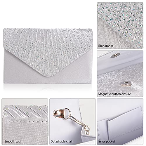 BBjinronjy Clutch Purse for Women Evening Bags for Women Formal Wedding Party Cocktail Prom Crossbody Purse Evening Handbags - Image 3