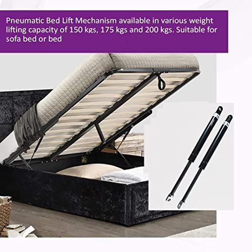 Image of Heavy Duty Bed Gas Spring Struts, Shocks, Pair of Bed Shocker Hydraulic Pump (14 inch Set of 2 pcs) (150 KG Load Capacity)