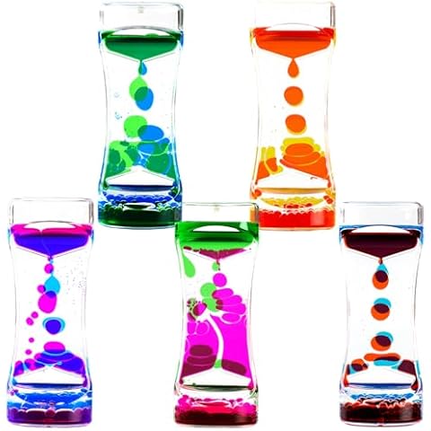 LYPGONE Liquid Motion Bubbler Timer Pack of 5 Liquid Bubbler Sensory Toys Fidget Toy Activity Relaxing Desk Toys (Pack of 5) Cover