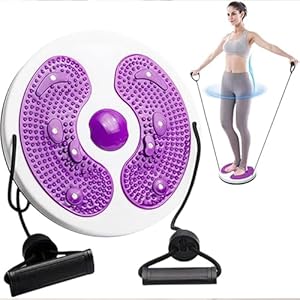Roysmart Twist Waist Disc Balance Board met trekkoord, fitness draaischijf, waist wriggling plaat, fitnessapparaten, aerobic-oefeningen, fitnessaccessoires, weerstandsbanden, massage-voetzool,