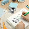 Phomemo M02 Mini Sticker Printer - Bluetooth Thermal Printer with 3 Rolls White Sticker Paper, Compatible with iOS + Android for Learning Assistance, Study Notes, Journal, Fun, Work
