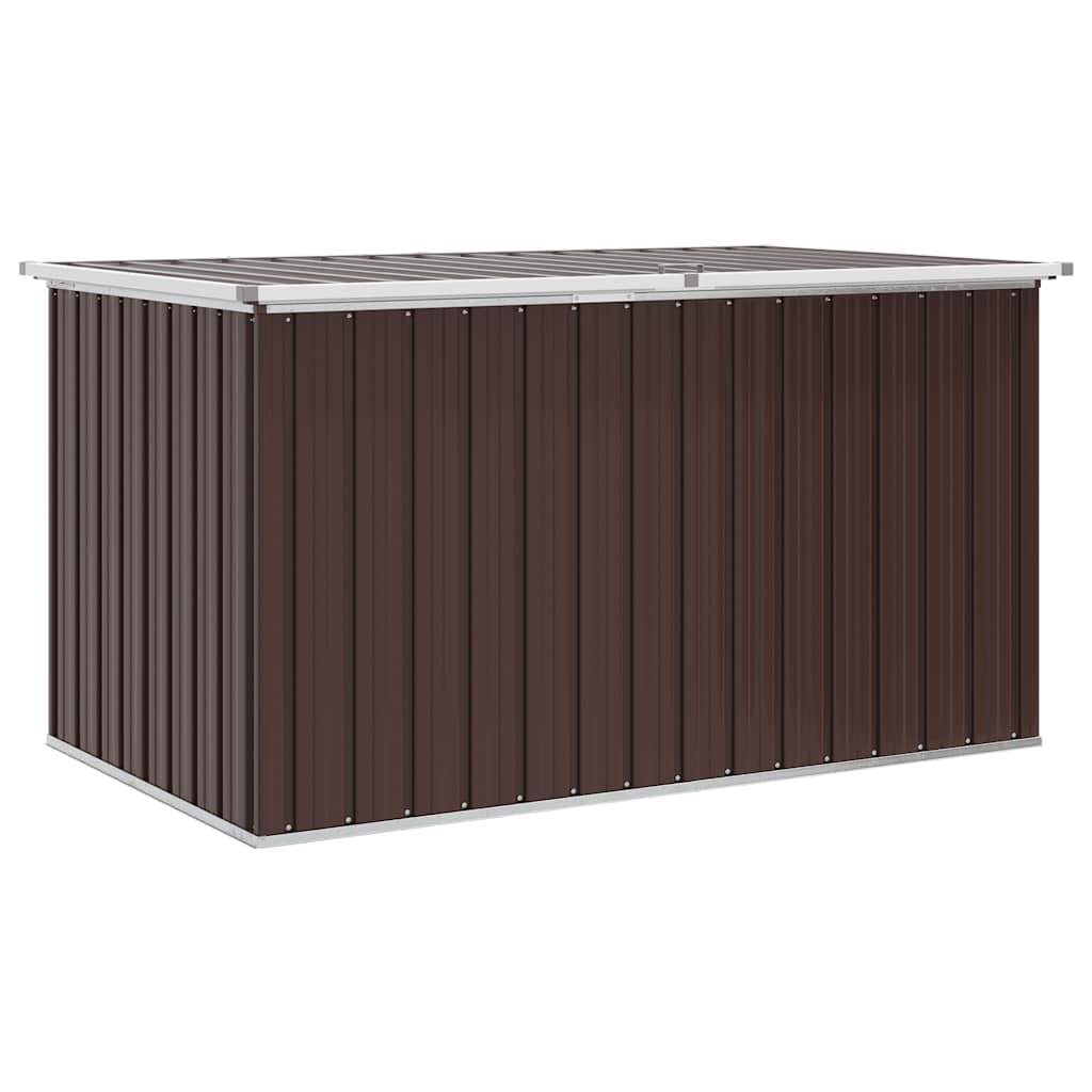 Générique Cassapanca da giardino marrone 171 x 99 x 93 cm, contenitore esterno in acciaio zincato per cuscini, cuscini, coperte e giocattoli su terrazza