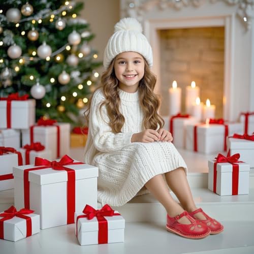 Image of Felix & Flora Toddler Little Girl Princess Dress Shoes-Mary Jane Flats for Girl Party School Shoes