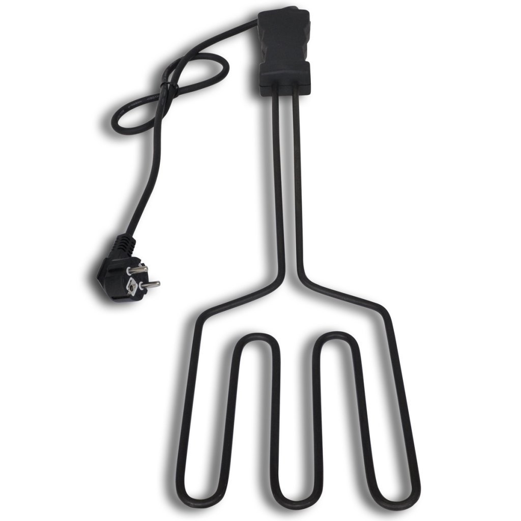 Festnight Encendedor Eléctrico para Carbón y Leña de Barbacoa - Color de Negro Material de Acero y Plástico 1500 W