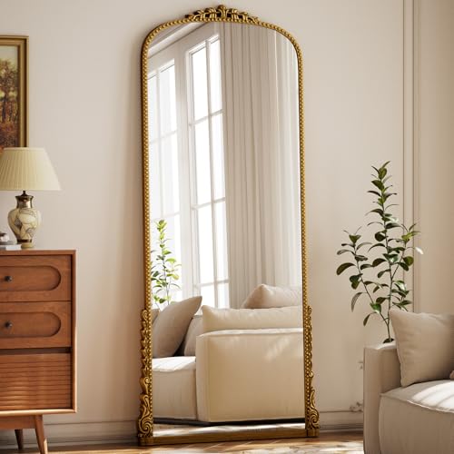 Easly Arched Full Length Mirror, 32'' x 71'' Gold Floor