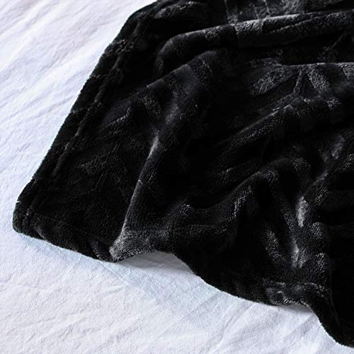 Whale Flotilla Fleece Throw Blanket For Couch, Soft Fluffy Sofa Bed Blanket With Chevron Pattern For All Season, Warm And Lightweight, 50X60 Inch, Black #TOP7