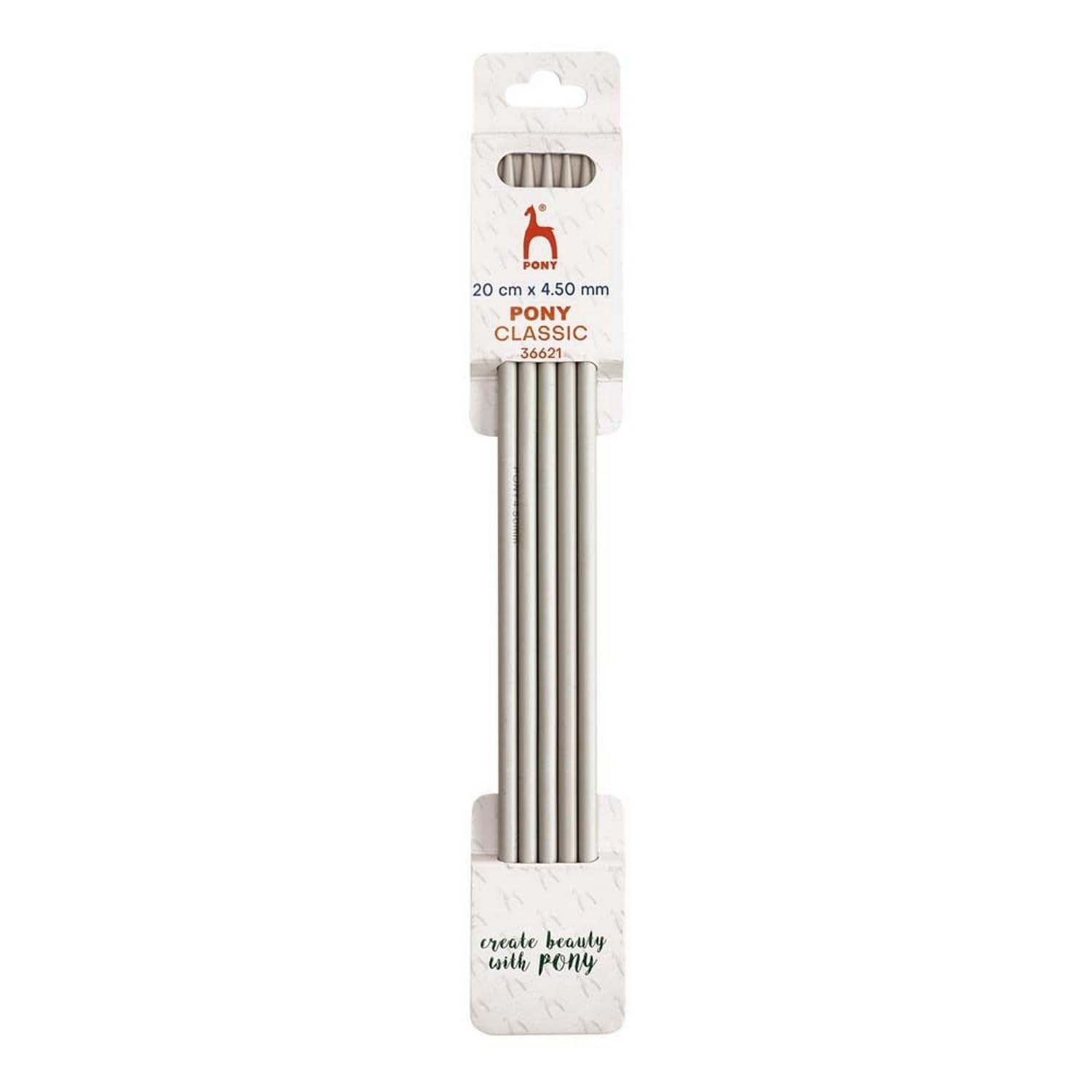 Pony Classic Double Pointed Needles Aluminium 20cm 4.50mm - 1pc