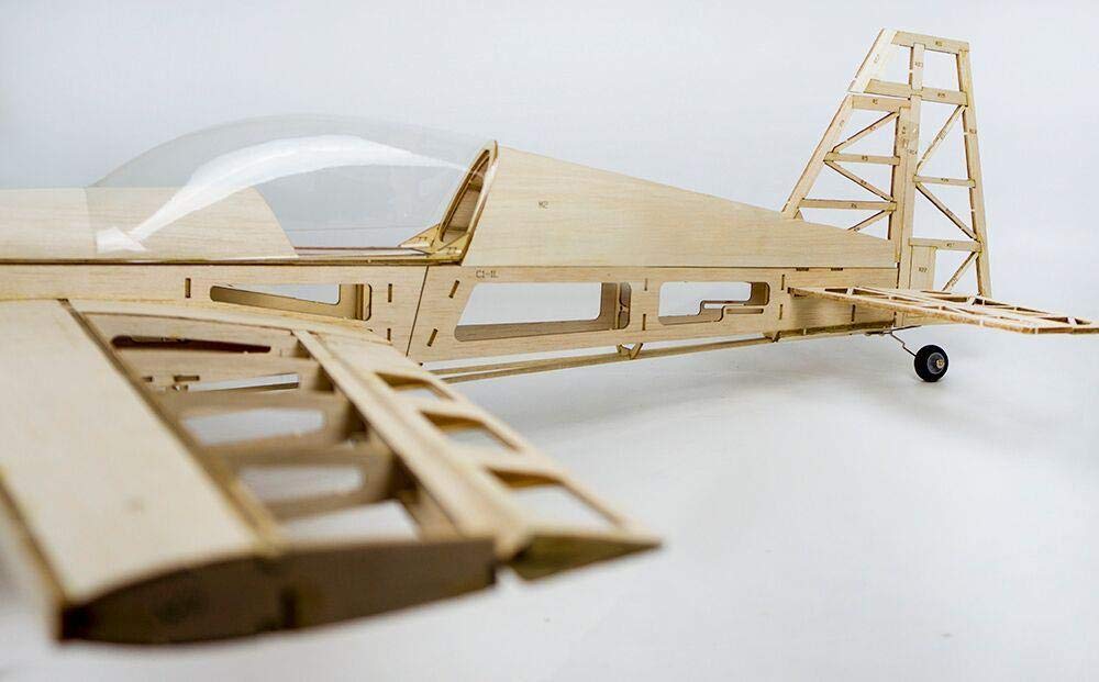 Torcster 212973 Extra 330 1000mm Holzbaukasten V2 Modellflugzeug für RC Bausatz DIY, gelaserte Balsa Sperrholz Holz Bauteile Holzmodell Flugzeug