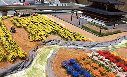 60 Pcs DIY Miniature Colorful Flower Cluster Self Adhesive Flower Vegetation Groups Static Grass Tufts for Train Landscape Railroad Scenery Sand Military Layout Model Miniature Bases and Dioramas - Image 4