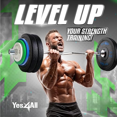 Image of Yes4All Fractional Weight Plates Set, Available In Steel And Rubber, Set of 2 /4 /6 Plates in 1.25LB, 2.5LB, or 5LB Sizes, Micro Change Plates for Dumbbell and Olympic Barbell Weightlifting