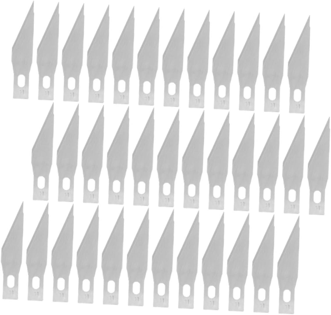 11-Pack Replacement Craft Blades for Precision Cutting for Wood Plastic and Paper Crafting Projects