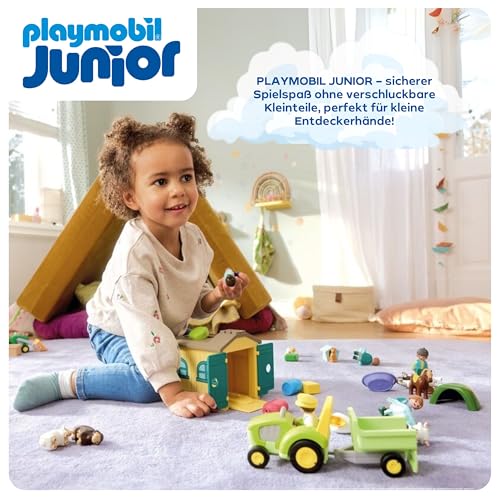 PLAYMOBIL JUNIOR | Bauernhof-Abenteuer | nachhaltiges Spielzeug für Kinder ab 1 Jahr | 71656 – Ansicht 3