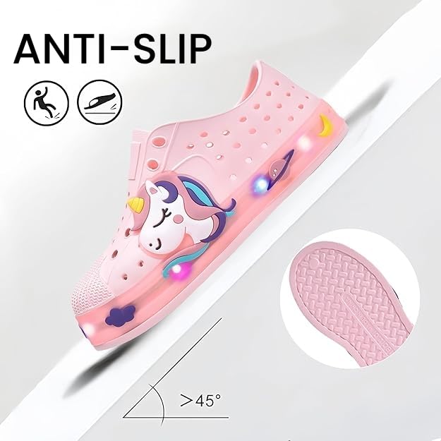 Kids Water Shoes,Toddler Slip-On Shoes,Waterproof Light Up Shoes for Boys and Girls,Lightweight Non-Slip Quick Dry Beach Sandals3