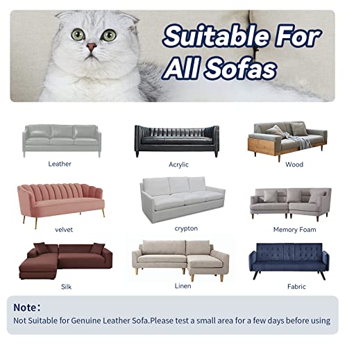 Cat Scratch Furniture Protector - 10 Pack Cat Furniture Protectors from Cats - Clear Cat Scratch Protectors for… - Image 4