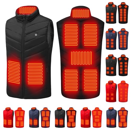 Heated Vest Women Men Heated Rechargeable Warm Vests Multiple Heating Zones Vest Plus Size Puffer Winter Coats 2025