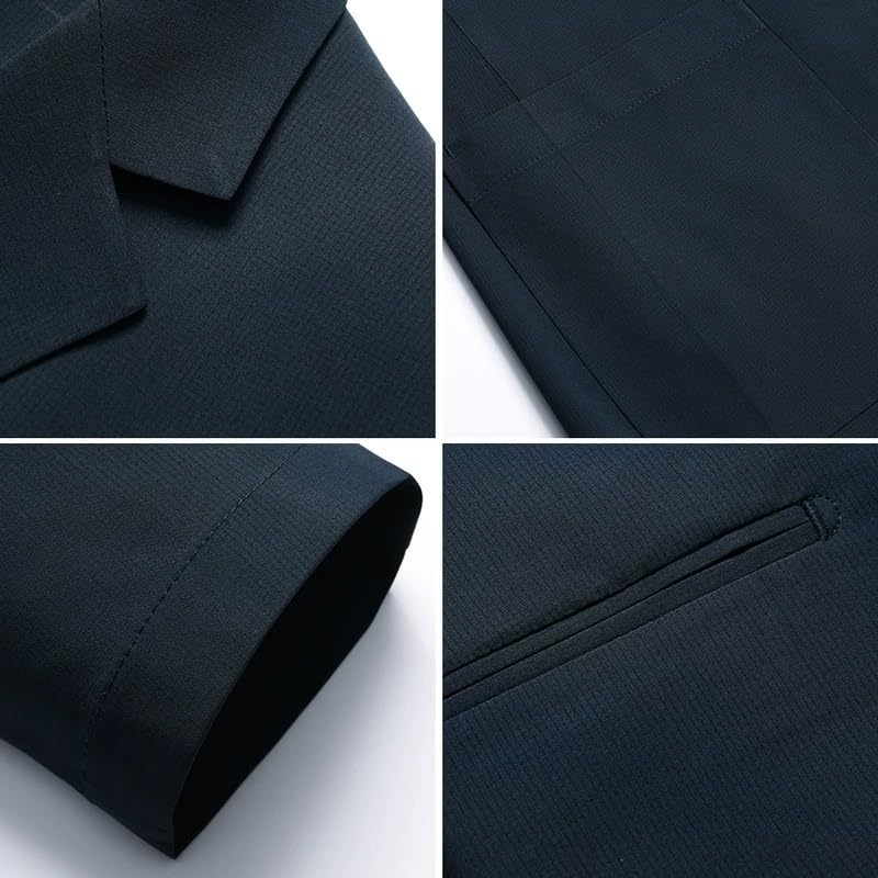 Men's Korean Slim Fit Zhongshan Suit Jacket Spring Wedding Business Casual for Middle Age Men Party4