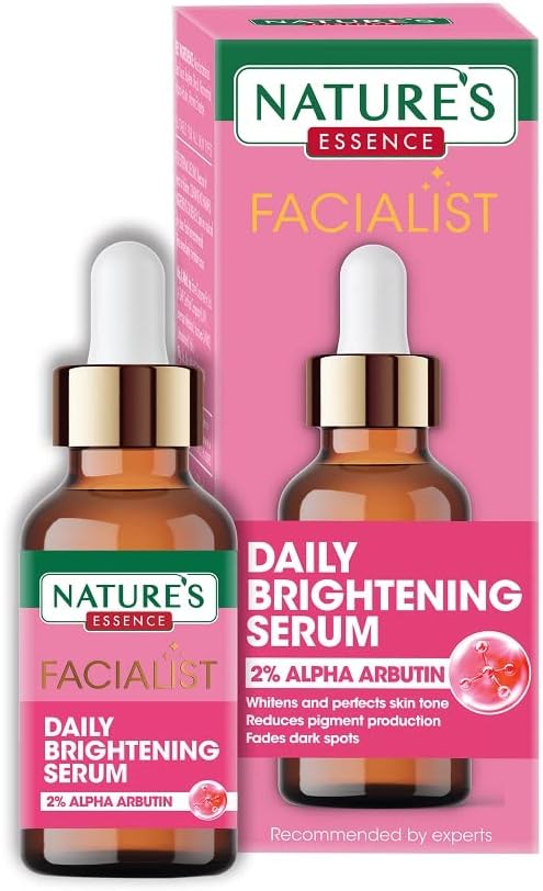 NATURES ESSENCE 2% Alpha Arbutin Daily Brightening Serum, Skin Brightening Face Serum For Women, Face Serum For Glowing Skin, 30ml